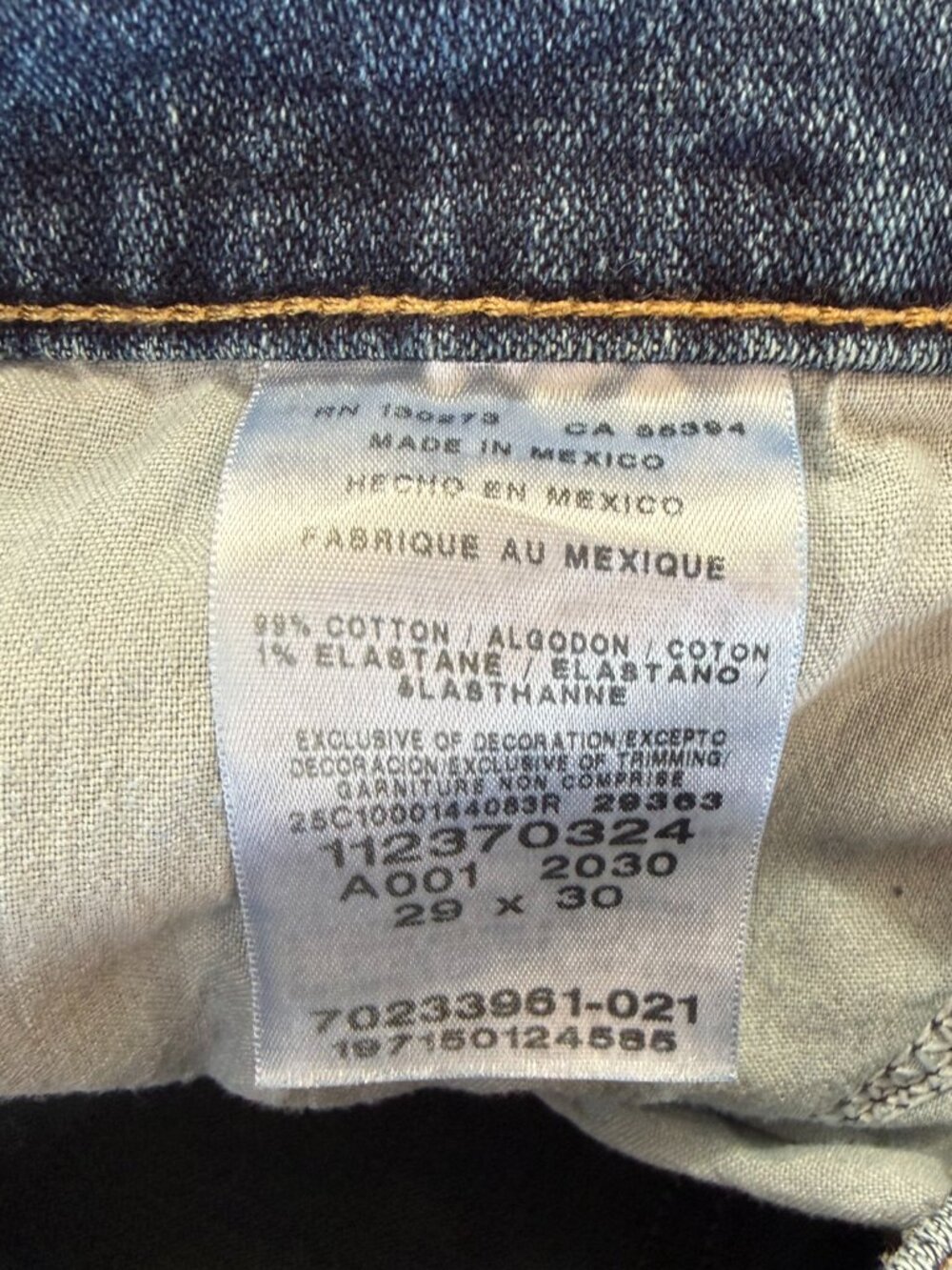 Wrangler Men's Slim Fit Jeans 29x30; Style 112370324 Dark Wash. - Picture 5 of 9